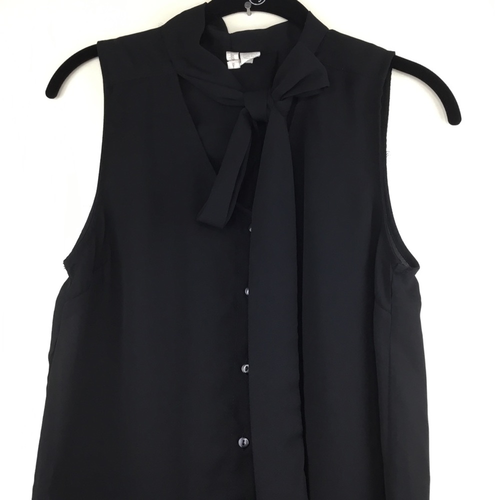 Japna Black Sheer Sleeveless Blouse Size Small - Picture 3 of 6